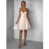Krémové krátké letní áčkové šaty KALLE