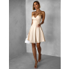 Krémové krátké letní áčkové šaty KALLE