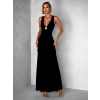 Černé elegantní dlouhé šaty SOLIMO