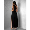Černé elegantní dlouhé plisované šaty OLIVIE
