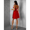 Červené elegantní áčkové letní krátké šaty MADURAI
