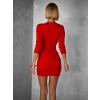 Červené koktejlové šaty BABETA se sponou