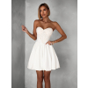 Bílé krátké šaty NAMSOSE s áčkovou sukní