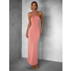 Lososové dlouhé elastické šaty GUARDA