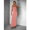 Lososové dlouhé elastické šaty GUARDA