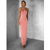 Lososové dlouhé elastické šaty GUARDA