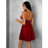 Bordó krátké letní saténové šaty DARANA