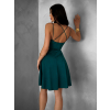 Smaragdové letní áčkové krátké šaty MADURAI