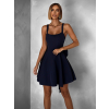 Tmavě modré áčkové krátké šaty SIDENNE