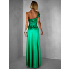 Zelené dlouhé asymetrické společenské šaty SIMONE
