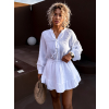 Bílý mušelínový komplet košile se sukní BLISS