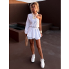 Bílé krátké mušelínové šaty BIANKA