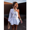 Bílé krátké mušelínové šaty BIANKA