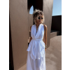 Bílý mušelínový variabilní přehoz šaty top DASHER