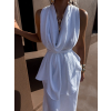 Bílý mušelínový variabilní přehoz šaty top DASHER