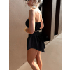 Černé mušelínové áčkové kraťásky ROSIEE