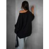 Černá oversize tunika LYONNEL s dlouhým rukávem