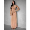 Hnědý elegantní komplet BALERINE se sukní