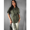 Khaki tunika ERRYLA s vázáním