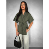Khaki tunika ERRYLA s vázáním