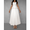Krémová tylová dlouhá sukně LETTEW