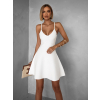 Bílé letní áčkové šaty PERTHY na ramínka
