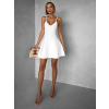 Bílé letní áčkové šaty PERTHY na ramínka