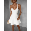 Bílé letní áčkové šaty PERTHY na ramínka