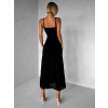 Černé dlouhé elastické šaty TULULA na ramínka
