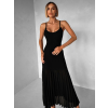 Černé dlouhé elastické šaty TULULA na ramínka