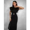 Černé elegantní šaty BANKANZA se sponou