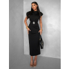 Černé elegantní šaty BANKANZA se sponou