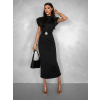 Černé elegantní šaty BANKANZA se sponou