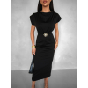 Černé elegantní šaty BANKANZA se sponou