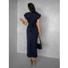 Tmavě modré elegantní šaty BANKANZA se sponou