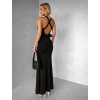 Černé dlouhé šaty NELINA s páskem