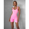 Růžový stahující kraťasový krátký overal ALICAN