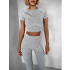 Šedý sportovní elastický komplet LAOIS s legínami