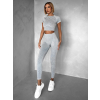 Šedý sportovní elastický komplet LAOIS s legínami