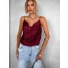 Vínový saténový elegantní top BAELY