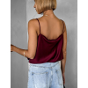 Vínový saténový elegantní top BAELY