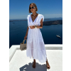 Bílé bavlněné dlouhé letní šaty MARISE