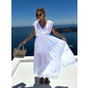 Bílé bavlněné dlouhé letní šaty MARISE