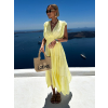 Žluté bavlněné letní dlouhé šaty MARISE