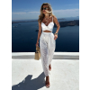 Bílé elegantní letní široké kalhoty RECALY