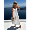 Bílé elegantní letní široké kalhoty RECALY