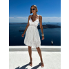 Bílé letní krátké šaty HALSEY na ramínka