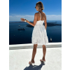Bílé letní krátké šaty HALSEY na ramínka