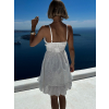 Bílé letní krátké šaty VELARYON na ramínka