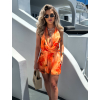 Oranžové letní krátké mini šaty SALLINS